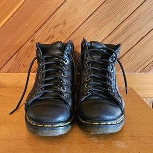 Dr. Martens Arne Black Leather Lace Up Boots Mens 9 Womens 10